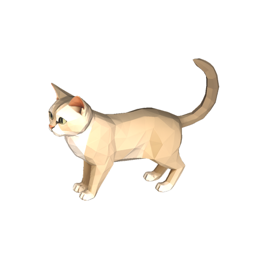 A low poly cat